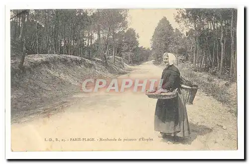 Paris plage Cartes postales Marchande de poissons d&#39Etaples (peche marce) TOP