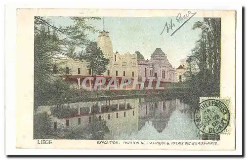 Belgique Liege Cartes postales Exposition Pavillon de l&#39aFrique & Palais des Beaux Arts