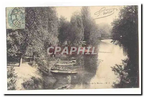 Champigny Ansichtskarte AK Les bords de la Marne