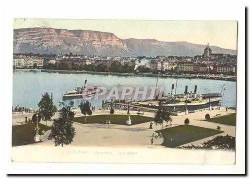 Geneve Ansichtskarte AK Le port (bateaux)