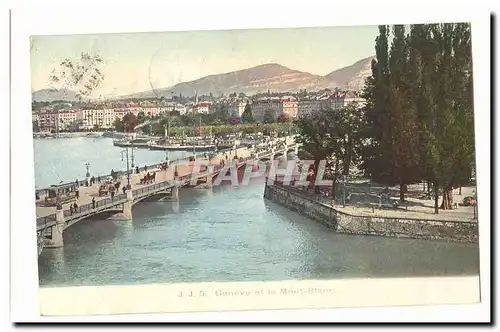 Geneve Cartes postales Geneve et le Mont Blanc