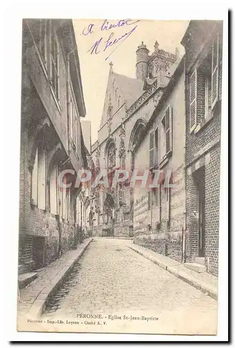 Peronne Cartes postales Eglise St Jean Baptiste