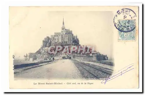 Le Mont Saint Michel Ansichtskarte AK Cote sud vu de la digue