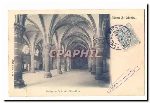 Le Mont Saint Michel Cartes postales Abbaye Salle des chevaliers