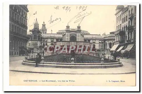 Ostende Cartes postales Le Kursaal vu de la ville