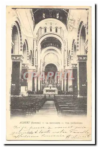 Albert Cartes postales La basilique Vue interieure