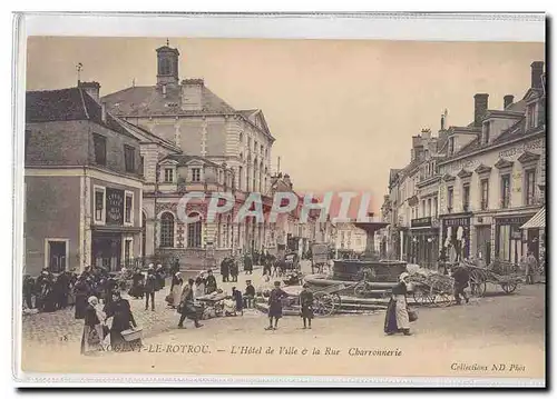 Nogent le Rotrou Cartes postales L&#39hotel de ville et la rue Charronnerie TOP