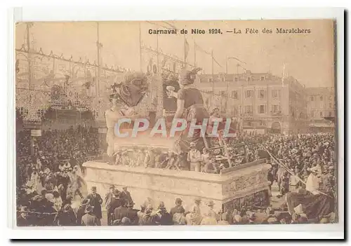 Carnaval de Nice 1924 Cartes postales La fete des MAraichers TOP