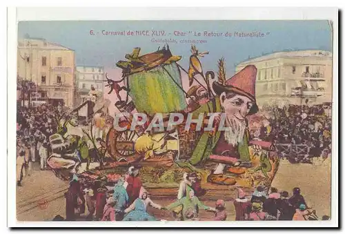 Nice Cartes postales Carnaval de Nice XLIV Char Le retour de naturaliste
