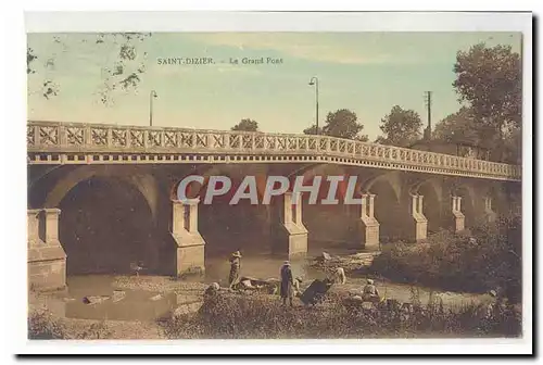 Saint Dizier Cartes postales Le grand pont (animee lavandieres)