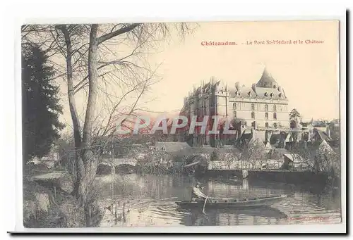 Chateaudun Ansichtskarte AK Le pont St Medard et le chateau