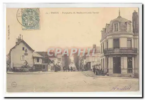 Dreux Cartes postales Perspective du boulevard Louis Terrier (cavaliers)