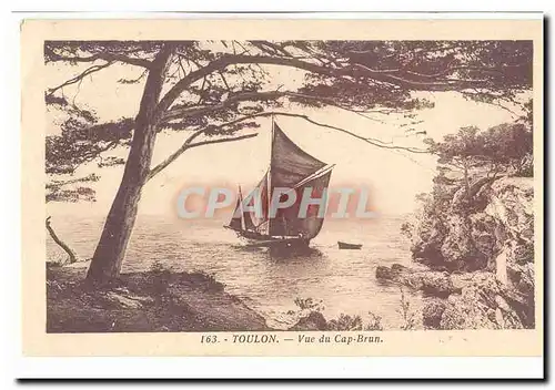 Toulon Cartes postales Vue du Cap Brun (bateau)