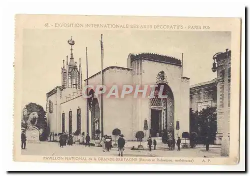 Exposition internationale des Arts decoratifs Paris 1925 Ansichtskarte AK Pavillon national de la Grande Bretagne