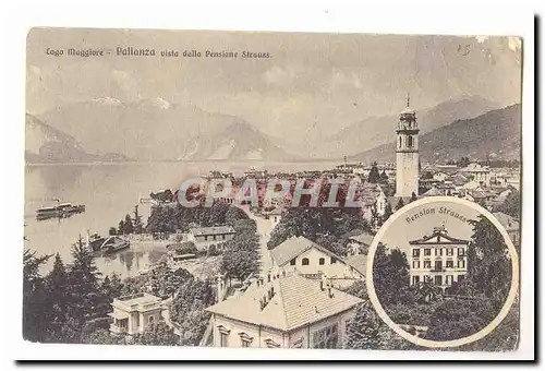 Lago Maggiore Cartes postales Pallanza vista dalla Pensione strauss