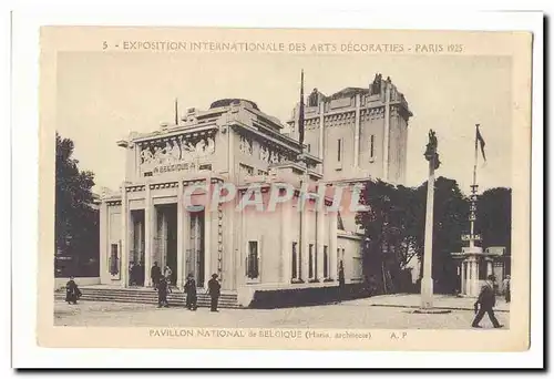 Exposition internationale des Arts decoratifs Paris 1925 Cartes postales Pavillon national de Belgique