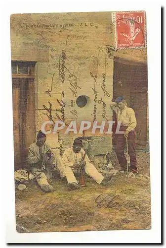 Cartes postales Pour la revue des armes (militaires militaria) (carte toilee)