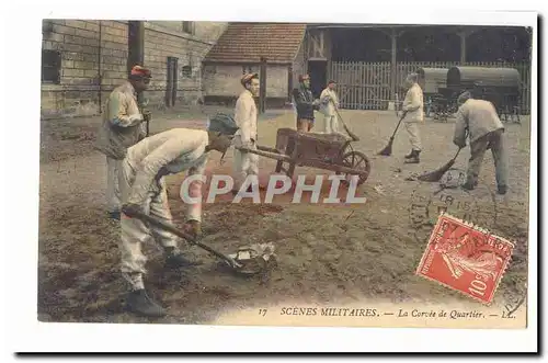 Scenes militaires Cartes postales La corvee de quartier (militaires militaria) TOP