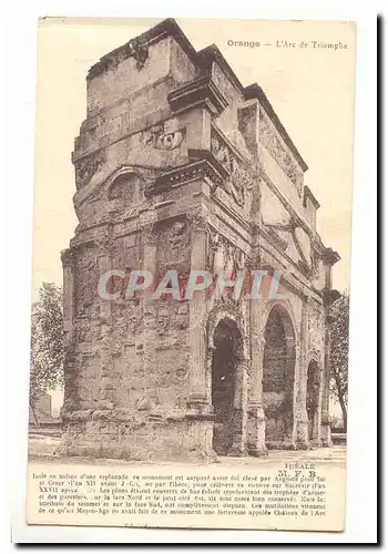 Orange Cartes postales L&#39arc de triomphe