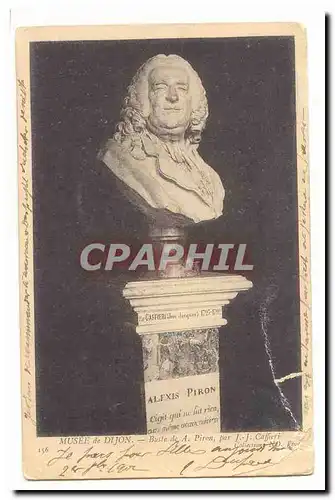Musee de Dijon Cartes postales Buste de A Piron par J J Caffieri