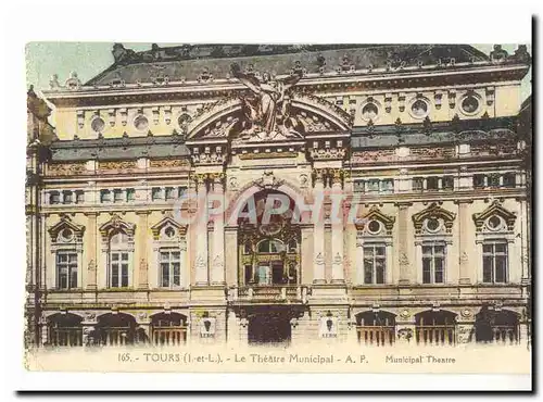 Tours Cartes postales Le theatre municipal