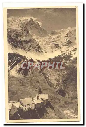 Les Alpes Ansichtskarte AK La Breche de la Meije (3300m) et le village de la Grave