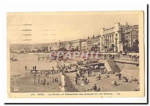 Nice Ansichtskarte AK La plage la promenade des anglais et les hotels