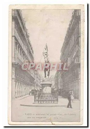 Paris (2eme) Ansichtskarte AK Monument de Jeanne d&#39arc (de Fremiet) rue des Pyramides