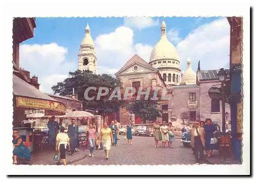Paris (18eme) Cartes postales Le Sacre Coeur de Montmartre et la place du Tertre