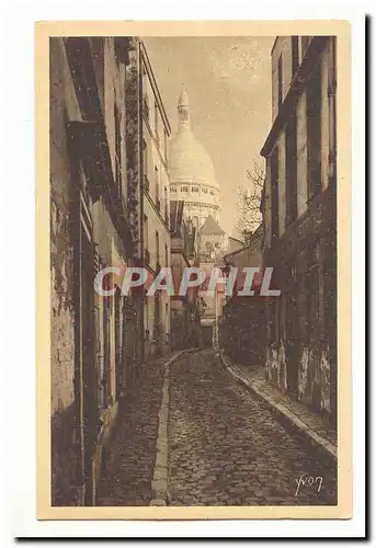 Paris (18eme) Ansichtskarte AK Montmartre La rue Saint Rustique