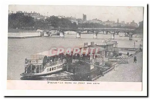 Paris (5eme) Ansichtskarte AK La Seine au Pont des Arts (bateau)