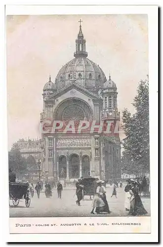 Paris (8eme) Ansichtskarte AK Eglise St Augustin et la boulevard Malesherbes