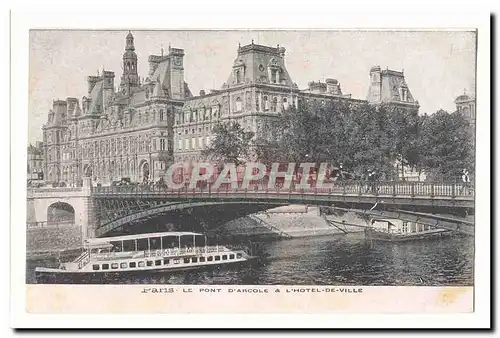 Paris (1er) Cartes postales Le pont d&#39Arcole et l&#39hotel de ville