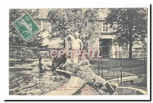 Paris (5eme) Cartes postales Jardin des plantes Le repas des Otaries Menager Neff TOP