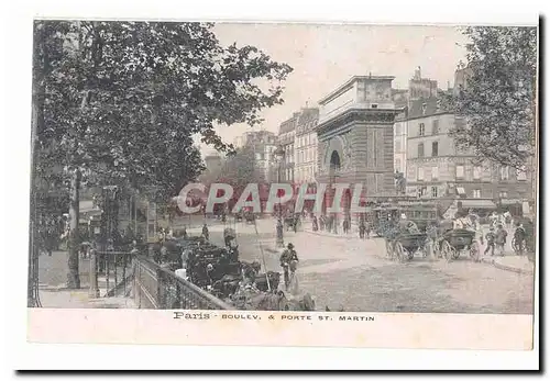 Paris (10eme) Ansichtskarte AK Boulevard et porte St Martin