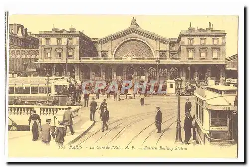 Paris (11eme) Cartes postales La gare de l'est (animee)
