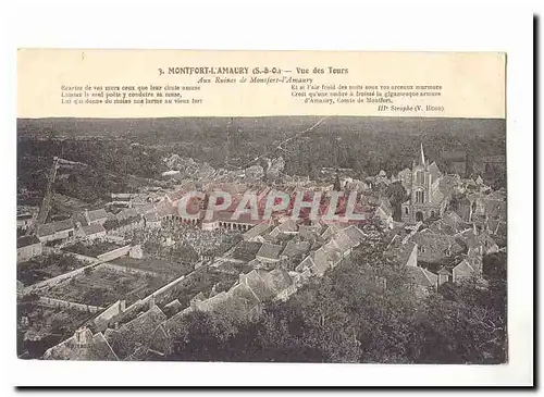 Montfort l&#39Amaury Cartes postales L&#39eglise prise des tours