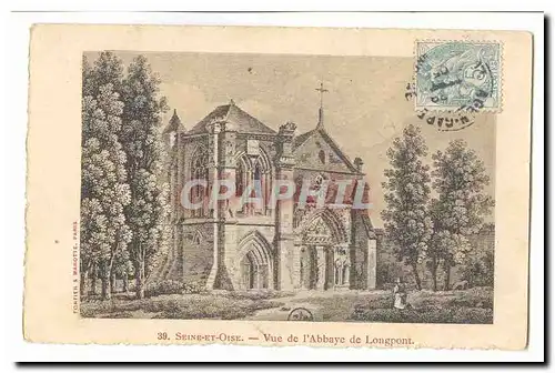 Cartes postales Vue de l'abbaye de Longpoint