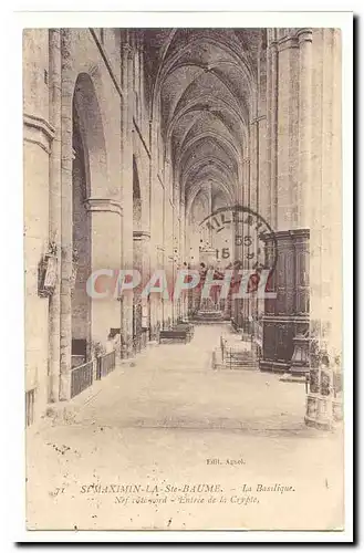 St Maximin la Ste Baume Ansichtskarte AK La basilique Nef cote nord entree de la crypte