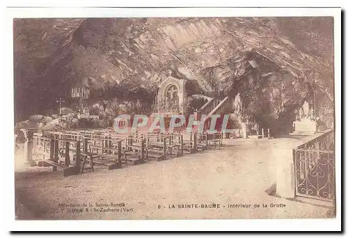 La Sainte Baume Cartes postales interieur de la grotte