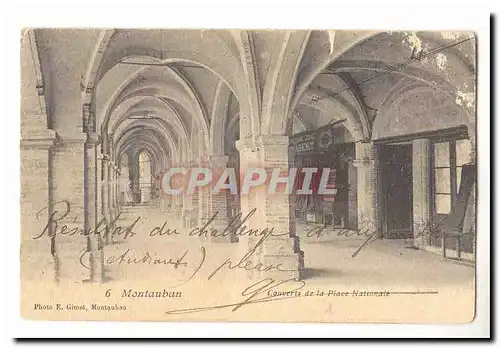 Montauban Cartes postales Couverts de la place Nationale