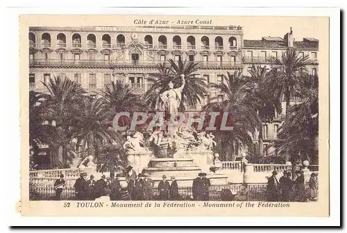 Toulon Cartes postales Monument de la federation