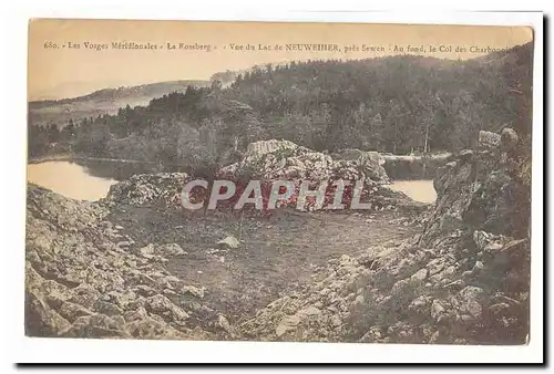 Les Vosges meridionales Le Rossberg Ansichtskarte AK vue du lac de Neuweiher pres Sewen Au fond le col des Charbo