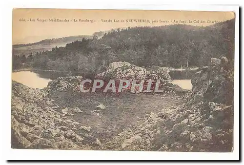 Les Vosges meridionales Le Rossberg Cartes postales vue du lac de Neuweiher pres Sewen Au fond le col des Charbo