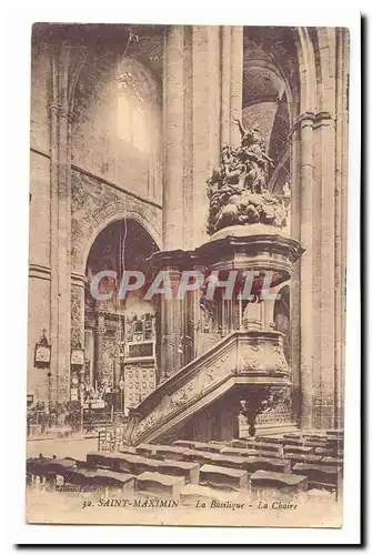 Saint Maximin Ansichtskarte AK La basilique La chaire