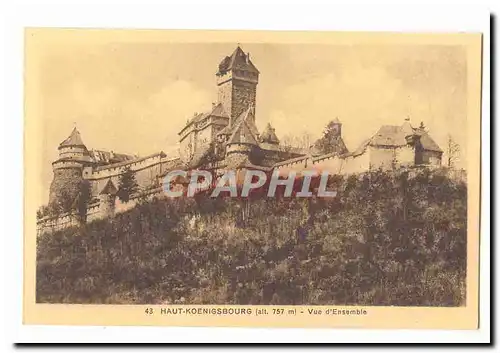 Haut Koenigsbourg (alt 757m) Cartes postales Vue d'ensemble