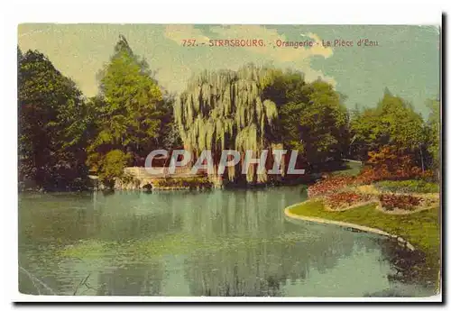Strasbourg Cartes postales Orangerie La piece d'eau