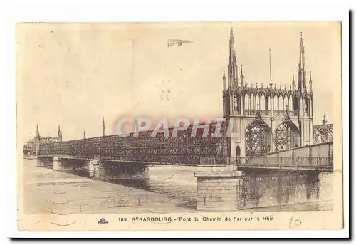 Strasbourg Cartes postales Pont du chemin de fer sur le Rhin