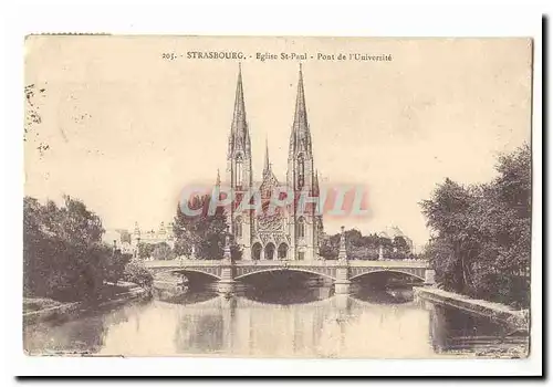 Strasbourg Cartes postales Eglise St Paul Pont de l'universite