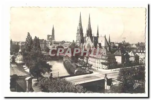 Strasbourg Cartes postales L'eglise Saint Paul et la cathedrale
